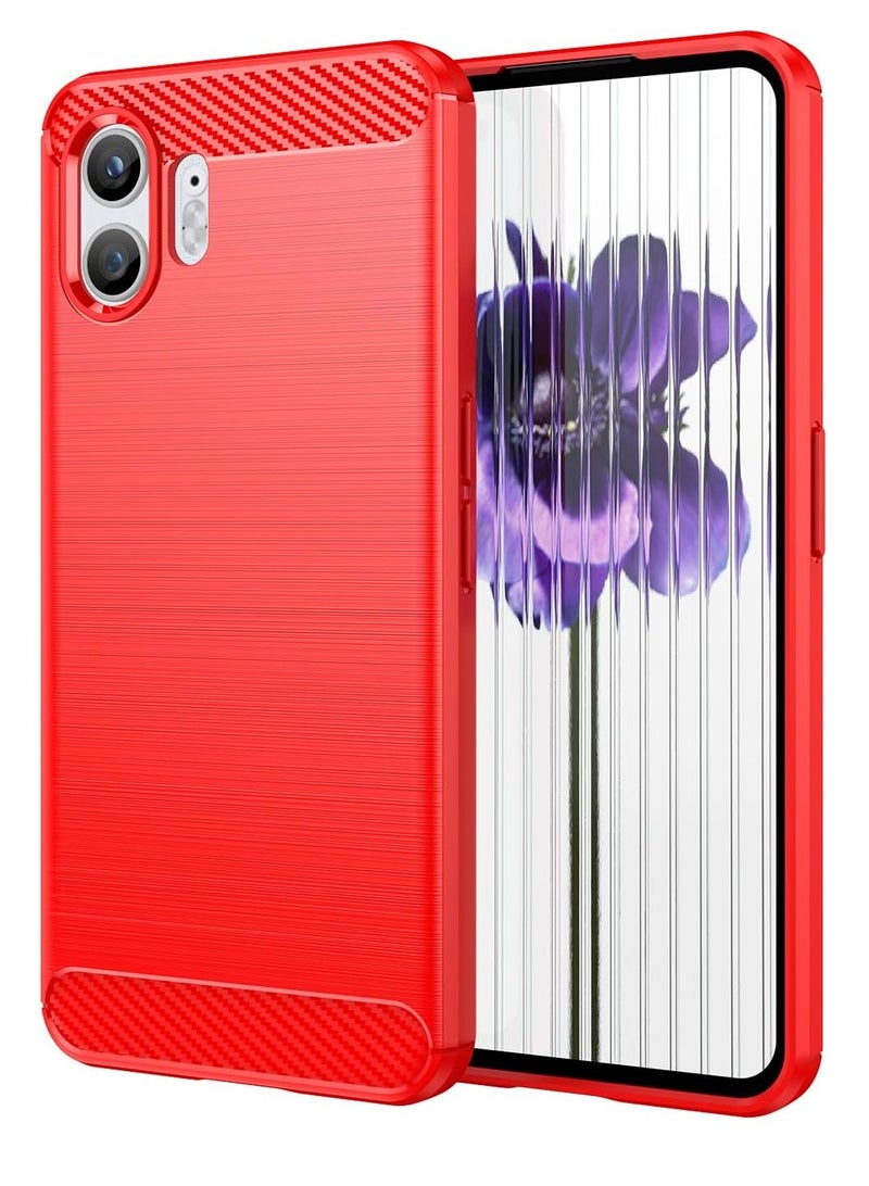 UNBLACK Compatible with Nothing Phone 2 Slim Shock Absorption Soft TPU (Red) - Image 1