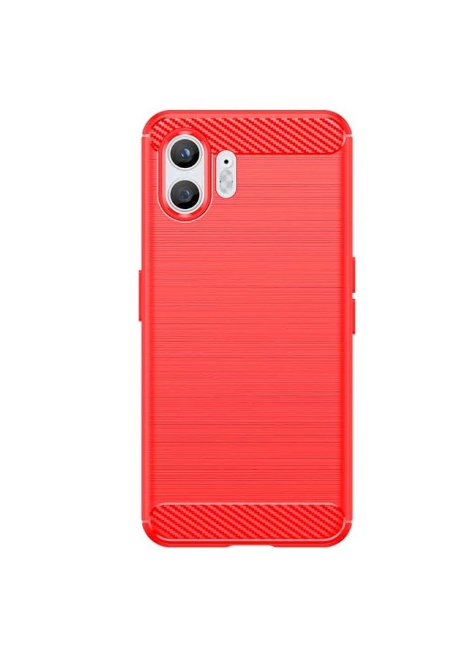 UNBLACK Compatible with Nothing Phone 2 Slim Shock Absorption Soft TPU (Red) - Image 3