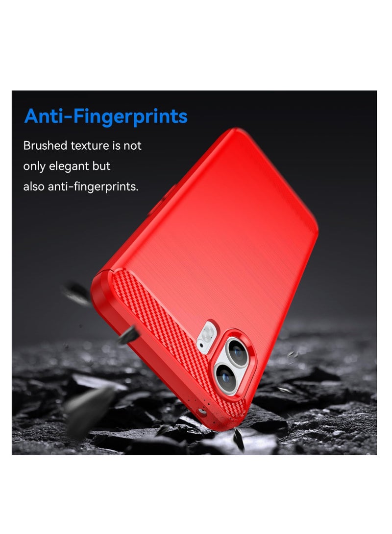 UNBLACK Compatible with Nothing Phone 2 Slim Shock Absorption Soft TPU (Red) - Image 5
