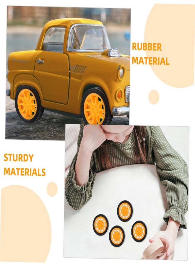 Toddmomy 30mm Multi-Function Car Wheels 10 Pcs Small Wheels for Kids DIY Projects Rubber Tires for RC Cars Craft Model Accessories Compatible 2mm Axles - Image 3