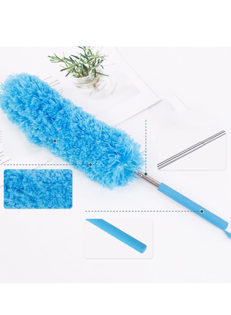 Excefore Microfiber Duster for Cleaning 3 Pieces Feather Duster with Extendable Pole Bendable Static Duster for Office Car Window Furniture Ceiling Fan Clean home  - Image 2