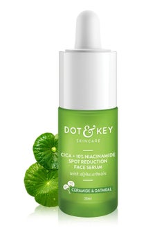 Dot & Key 10% Niacinamide + Cica Serum | Reduces Acne & Dark Spots | Niacinamide Serum | Controls Excess Oil, Quick Absorbing, & Lightweight | For Oily, Acne Prone & Sensitive Skin | 20ml