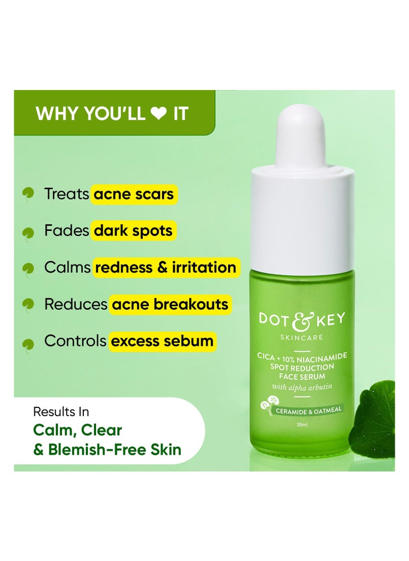 Dot & Key - Dot & Key 10% Niacinamide + Cica Serum | Reduces Acne & Dark Spots | Niacinamide Serum | Controls Excess Oil, Quick Absorbing, & Lightweight | For Oily, Acne Prone & Sensitive Skin | 20ml - Image 1