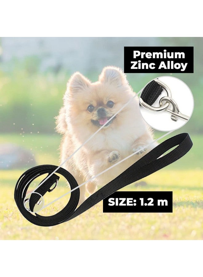 Homestic Reflective Dog Harness With Adjustable Leash|Breathable Polyester Mesh Fabric With Top Carry Handle|Small Size|Hat-818|Comfortable No-Pull Grip|Quick Release Buckles|Black - Image 5