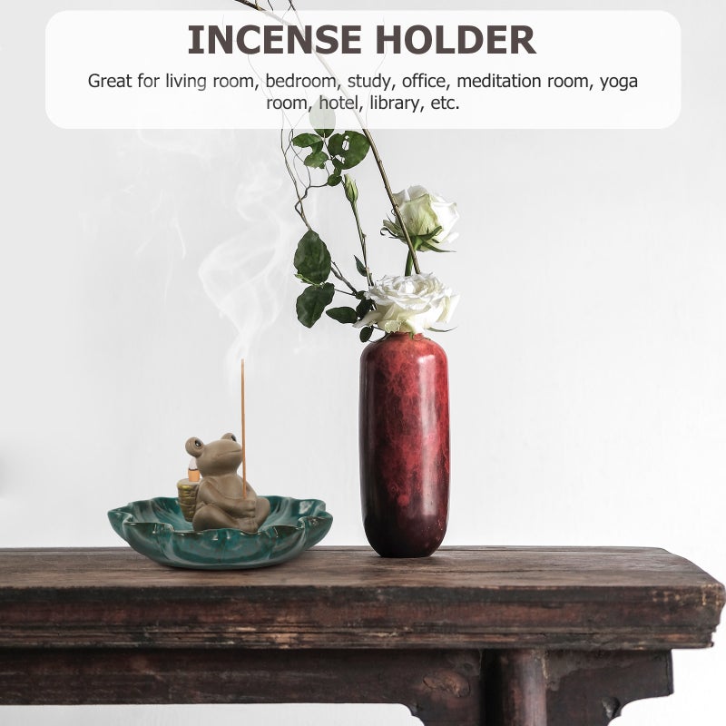 Ceramic Backflow Censer Frog Incense Burner Holder Ceramic Frog Burner - Image 5