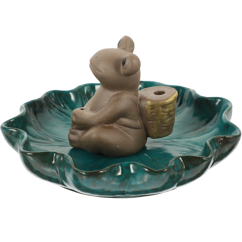 Ceramic Backflow Censer Frog Incense Burner Holder Ceramic Frog Burner - Image 1