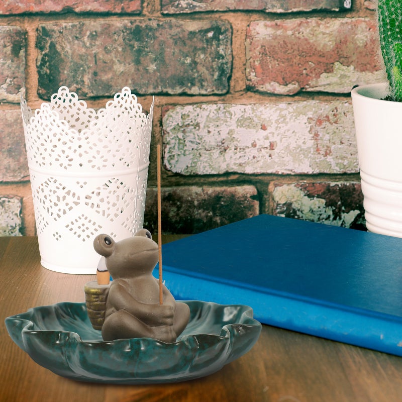 Ceramic Backflow Censer Frog Incense Burner Holder Ceramic Frog Burner - Image 4