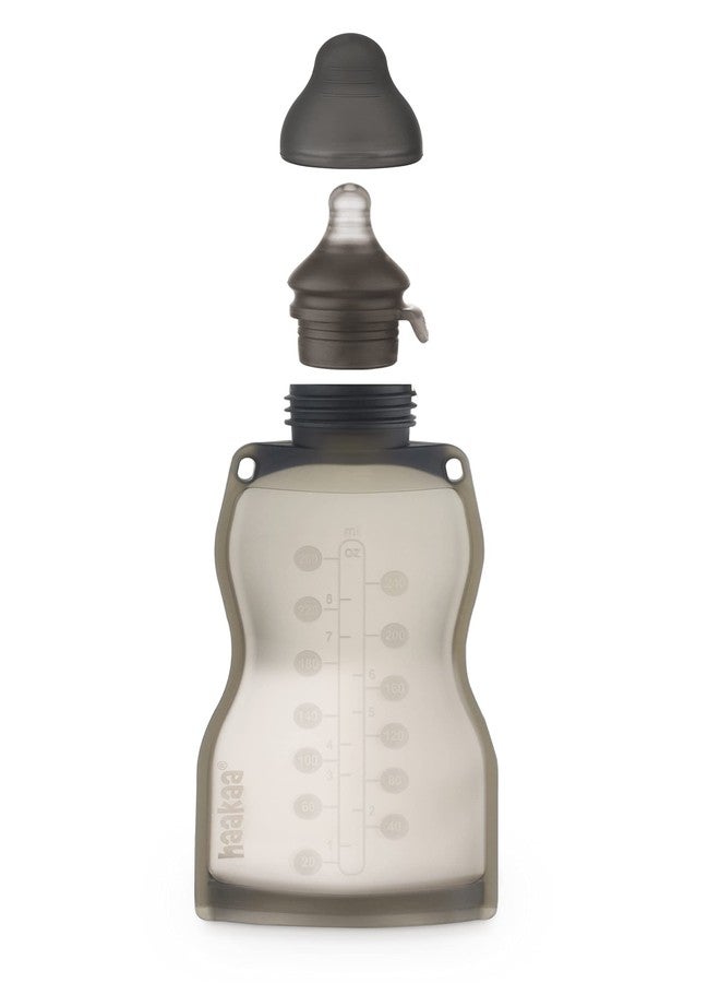 haakaa Squeeze & Feed Attachment Set - Variable Flow Baby Bottle Nipple Compatible with Silicone Breastmilk Storage Bag,Yummy Pouch,Squeezable on-The-go Feeding Pouch -1pk - Image 2