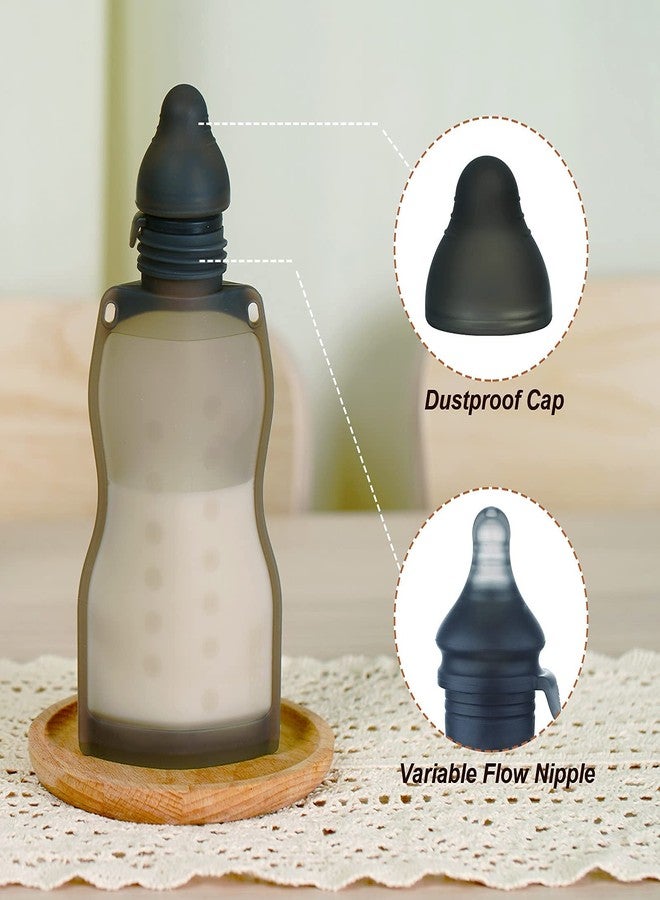 haakaa Squeeze & Feed Attachment Set - Variable Flow Baby Bottle Nipple Compatible with Silicone Breastmilk Storage Bag,Yummy Pouch,Squeezable on-The-go Feeding Pouch -1pk - Image 4