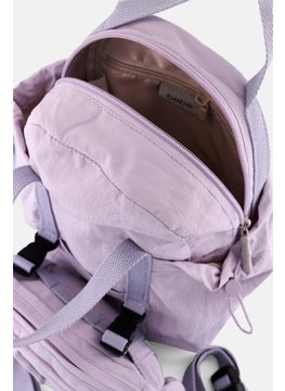 bebe Women 2 Pieces Brand Logo Backpack And Cross Body Bag 20 L x 31 H x 1 W cm, Lavender  - Image 3