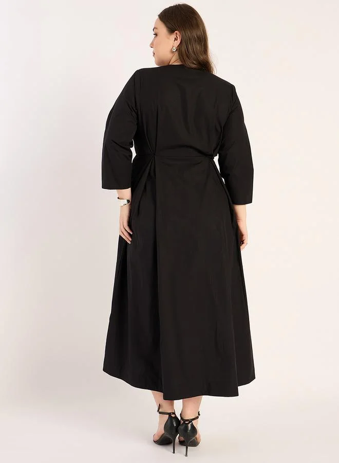 Femmella V-Neck Midi Dress
