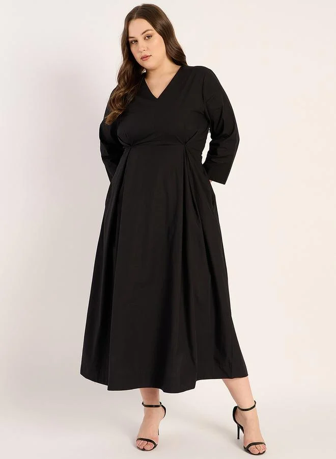 Femmella V-Neck Midi Dress