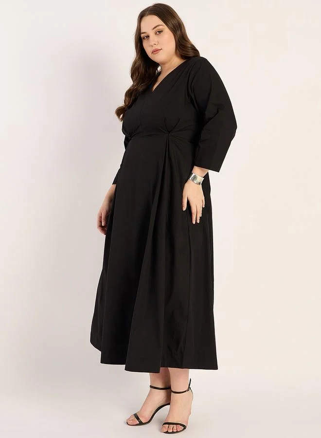 Femmella V-Neck Midi Dress