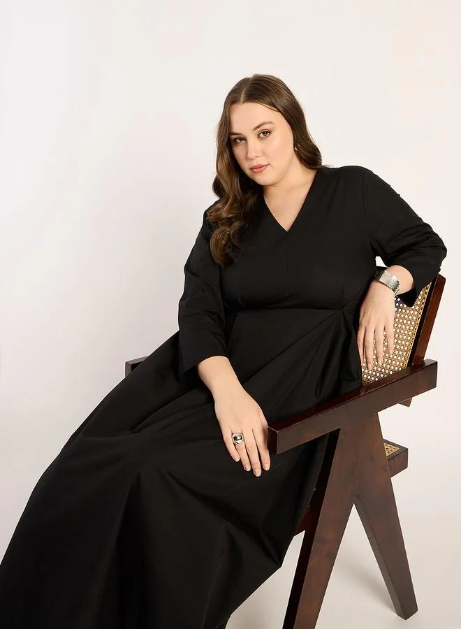 Femmella V-Neck Midi Dress
