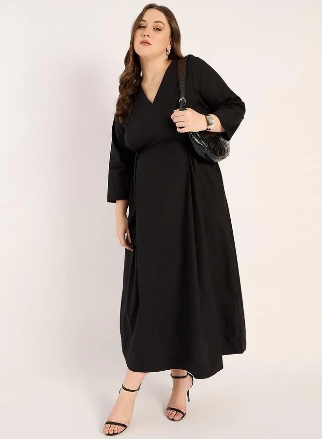 Femmella V-Neck Midi Dress