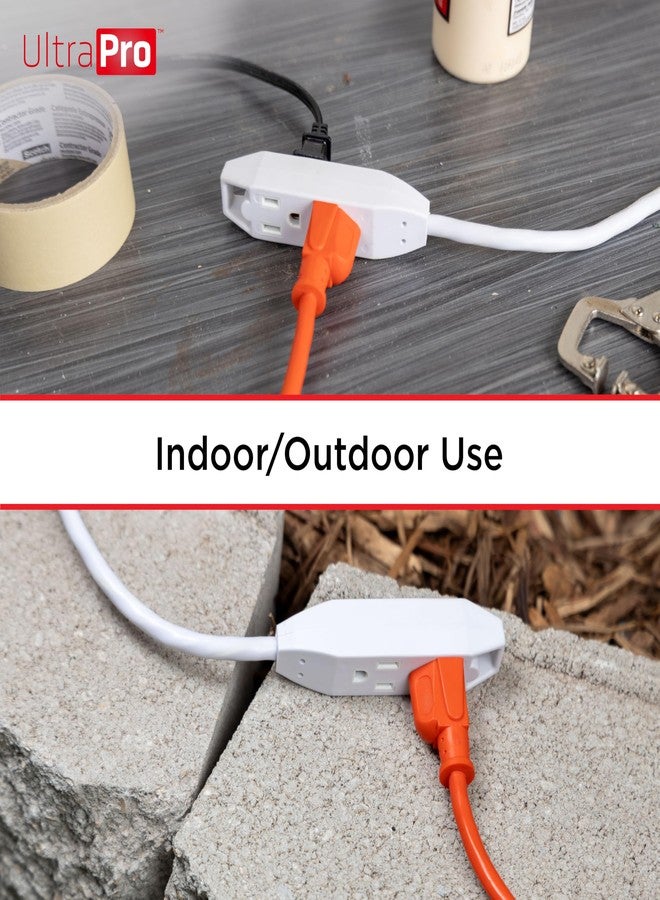 UltraPro 25 Ft Extension Cord, 3-Outlet Power Strip, Double Insulated, Grounded, Heavy Duty, 16 Gauge, General Purpose, UL Listed, White, 50806 - Image 5