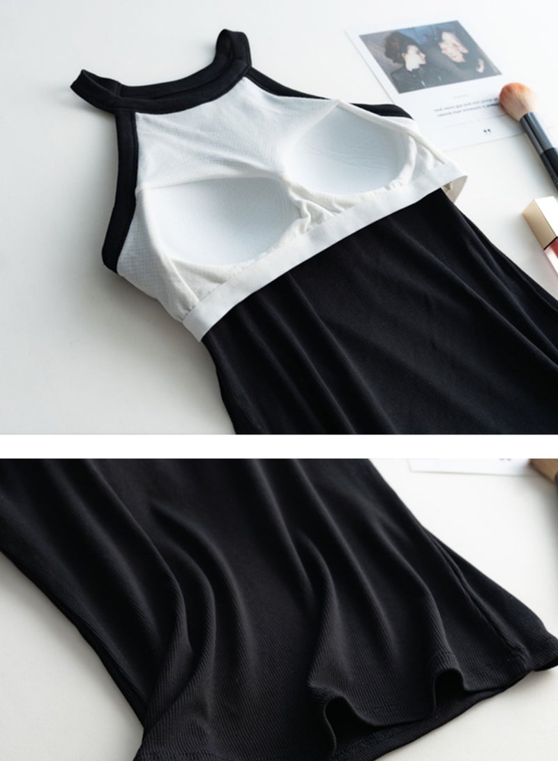 ASIV Vintage threaded tank top, women's short top with breast pad - Image 3