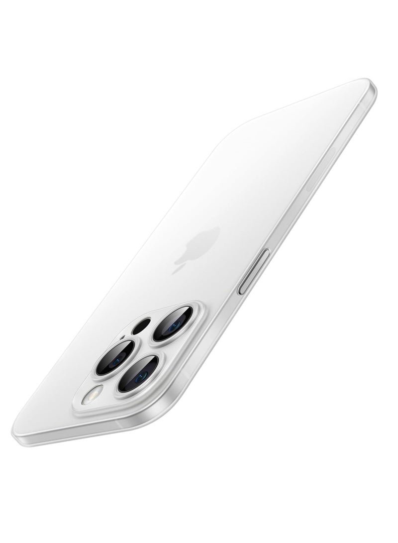 TIGER Ultra Slim (0.35mm Thin) Case for iPhone 14 Pro 6.1-Inch, Camera Lens Cover Full Protection, Lightweight Matte Finish PP Hard Minimalist Case, Supports Wireless Charging (Frosted Clear) - Image 1