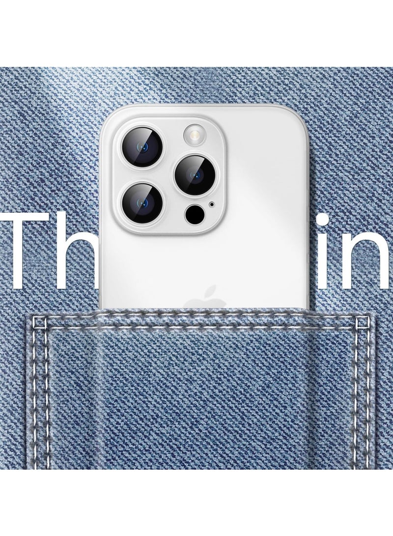 TIGER Ultra Slim (0.35mm Thin) Case for iPhone 14 Pro 6.1-Inch, Camera Lens Cover Full Protection, Lightweight Matte Finish PP Hard Minimalist Case, Supports Wireless Charging (Frosted Clear) - Image 5