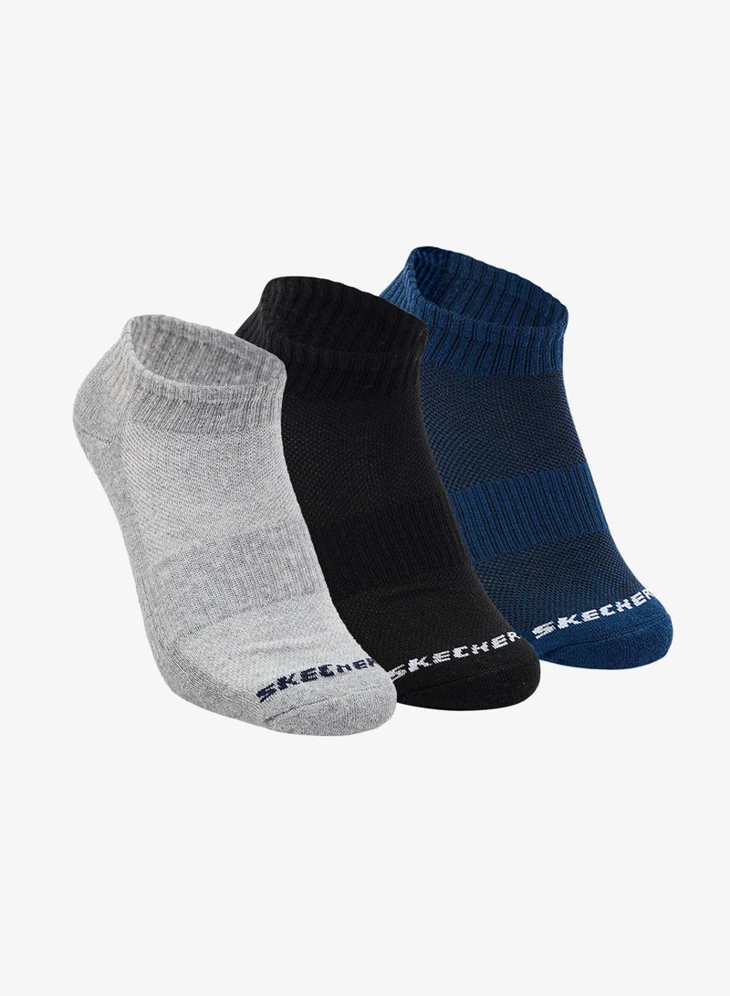 3 Pack Half Terry Quarter Crew Socks
