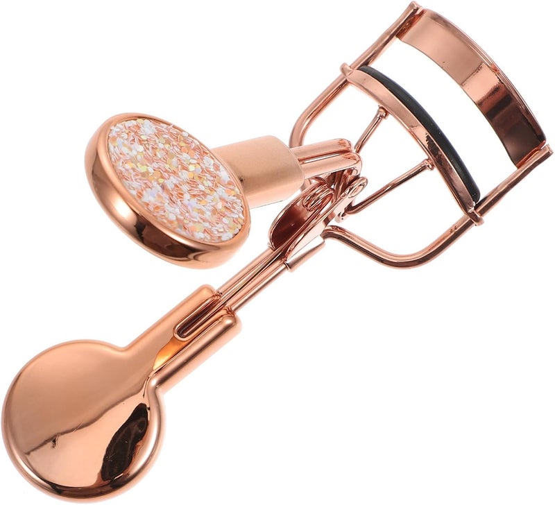 TIDTALEO Portable Rose Gold Stainless Steel Eyelash Curler, Handheld Wide-Angle Lash Curling Tool for Professional Makeup, Suitable for Natural Eyelashes and Daily Beauty Use - Image 1