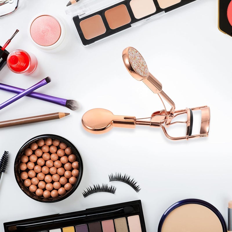 TIDTALEO Portable Rose Gold Stainless Steel Eyelash Curler, Handheld Wide-Angle Lash Curling Tool for Professional Makeup, Suitable for Natural Eyelashes and Daily Beauty Use - Image 4