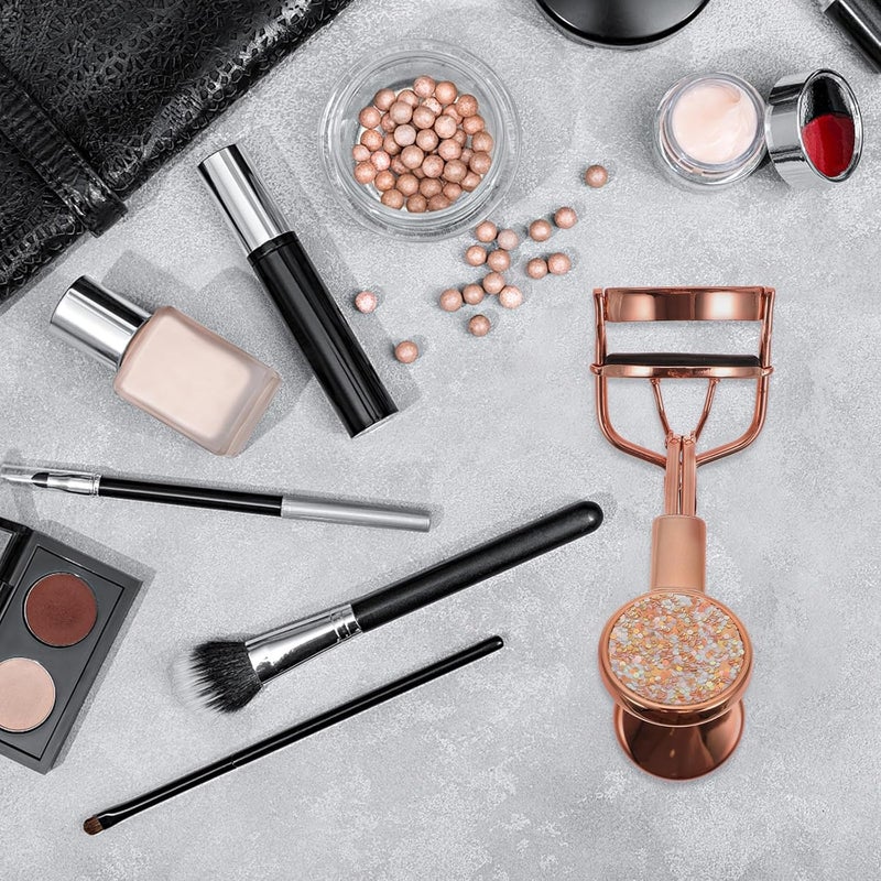 TIDTALEO Portable Rose Gold Stainless Steel Eyelash Curler, Handheld Wide-Angle Lash Curling Tool for Professional Makeup, Suitable for Natural Eyelashes and Daily Beauty Use - Image 5
