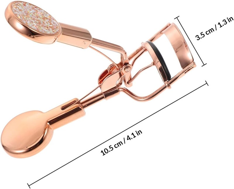 TIDTALEO Portable Rose Gold Stainless Steel Eyelash Curler, Handheld Wide-Angle Lash Curling Tool for Professional Makeup, Suitable for Natural Eyelashes and Daily Beauty Use - Image 2