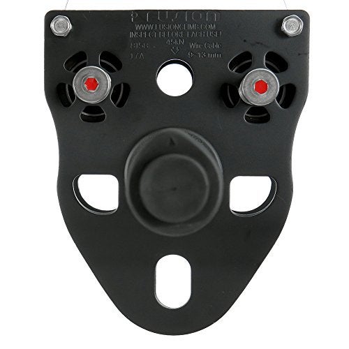 Fusion Climb Z-Max Heavy Duty Trolley with Stainless Steel Trolly Double Pulley with Handle, 23kN for Backyard Zipline, Climbing, Playground Equipment CE Rated - Black - Image 3