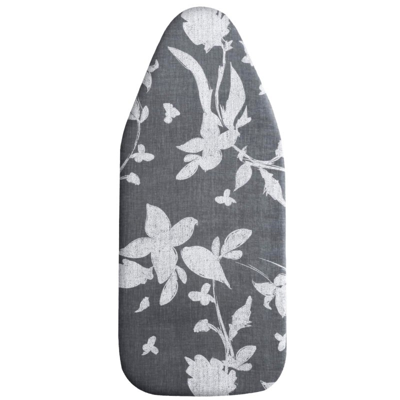 MZXcuin Small Ironing Board Cover Scorch Resistant, Cotton Table top Ironing Board Cover with Padding Heat Reflective Heavy Duty Pad (Grey Floral, 12.5"x32") - Image 1