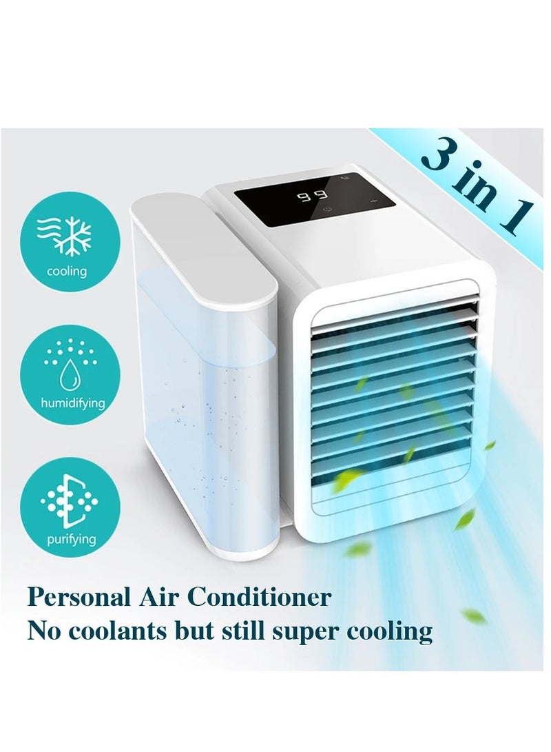 ارواق مكيف هواء محمول بسعة 1000 مل مروحة صغيرة مبرد هواء تبخيري مع مرطب ومنقٍ للمنزل والمكتب - Image 2