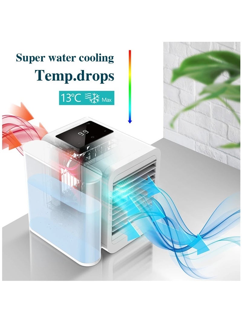 ارواق مكيف هواء محمول بسعة 1000 مل مروحة صغيرة مبرد هواء تبخيري مع مرطب ومنقٍ للمنزل والمكتب - Image 3