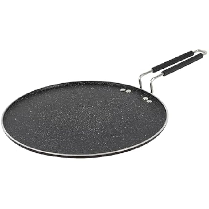 ريحني تاوا ألمنيوم سمارت مع طلاء جرانيت غير لاصق لروتي تشاباتي دوسا بحجم 285 سم أسود - Image 3