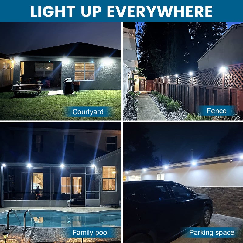 BAXIA TECHNOLOGY Solar Outdoor Lights Wireless Security Motion Sensor Solar Lights Outdoor Waterproof for Front Door,Backyard,Steps,Garage,Garden (400LM,4 Packs) - Image 2