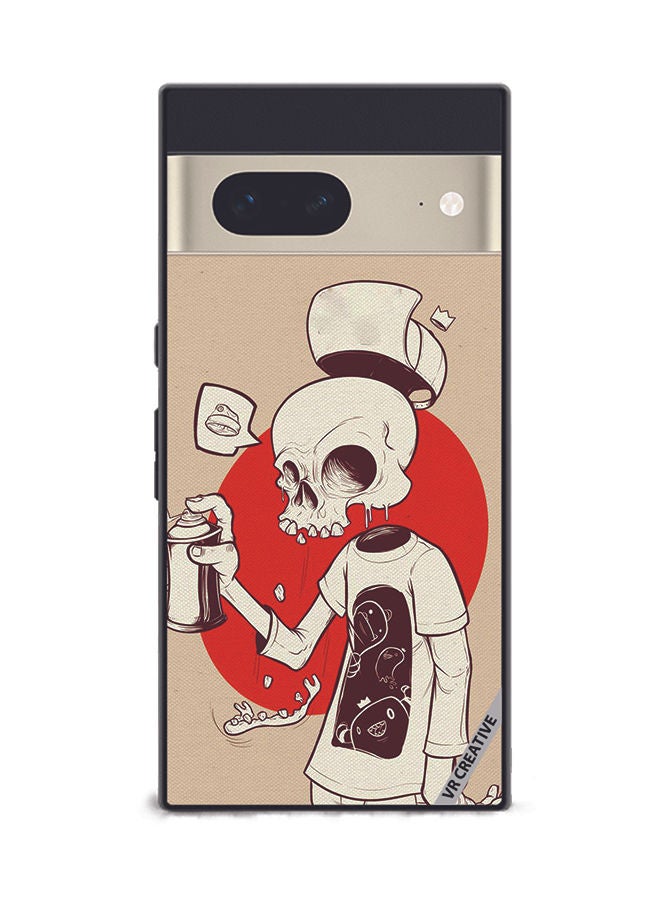 VR CREATIVE Protective Case Cover For Google Pixel 7 Skeleton Design Multicolour - Image 1