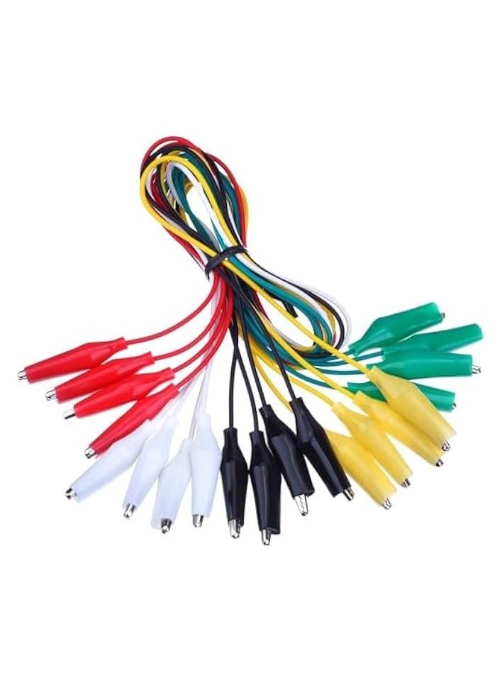 erorex 30 Pieces Test Leads with Alligator Clips Set Insulated Test Cable Double-ended Clips, 19.7 Inch - Image 2