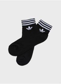 adidas Originals 3 Pack Trefoil Ankle Socks  - Image 2
