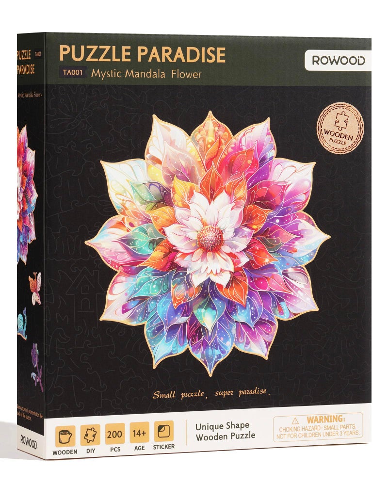 Rowood Jigsaw Puzzles for AdultsDIY Craft KitsBirthday for MomWomenMystic Mandala Flower - Image 3