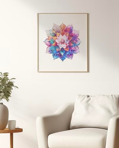 Rowood Jigsaw Puzzles for AdultsDIY Craft KitsBirthday for MomWomenMystic Mandala Flower - Image 5