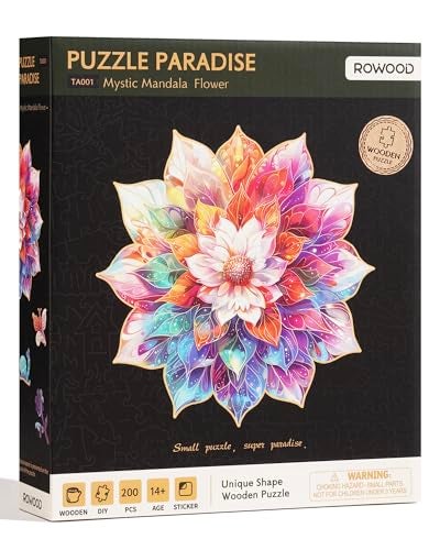 Rowood Jigsaw Puzzles for AdultsDIY Craft KitsBirthday for MomWomenMystic Mandala Flower - Image 1