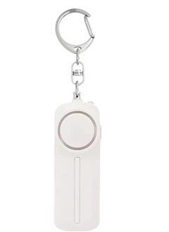 Generic Self Defense LED Alarm Siren130dB Security Protect Alert Scream Loud Emergency Alarm Keychain Personal Safety For Women Childrens Elders Girls (White)  - Image 1