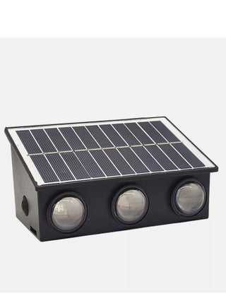 Outdoor Solar Fence Lights 6 LED with Multi-Color, Up and Down Lighting Solar Outdoor Wall Light Waterproof IP65