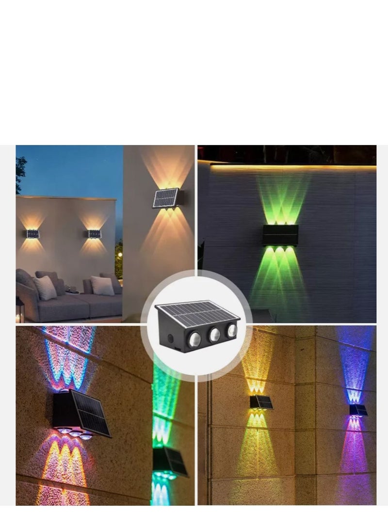 Generic Outdoor Solar Fence Lights 6 LED with Multi-Color, Up and Down Lighting Solar Outdoor Wall Light Waterproof IP65 - Image 5