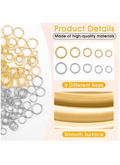 Generic Jump Rings for Jewelry Making 4600Pcs Silver and Gold Jump Rings with Jump Rings Open Close Tools for Jewelry Making and Necklace Repair (Assorted Sizes)  - Image 5