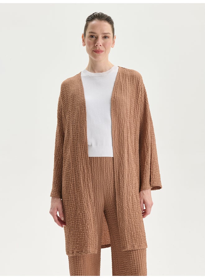 LC WAIKIKI Shawl Collar Textured Oversize Women's Kimono - Image 1