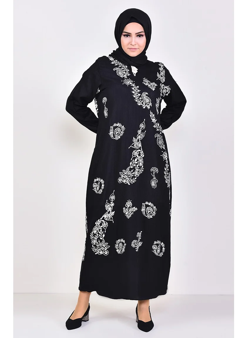 سيفا ميرفي Patterned Sile Cloth Dress 0004-05 Black