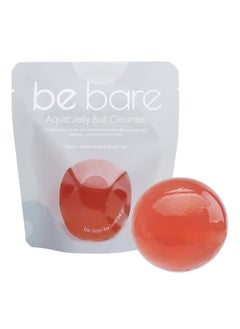 Be Bare Aqua Jelly Ball Cleanser Daily Face Wash Korean Skin Care Cleanser Ball for Dry Skin with Allantoin for Skin Protectant AHA BHA for Exfoliation and Hydrating Peachy Pink 141oz