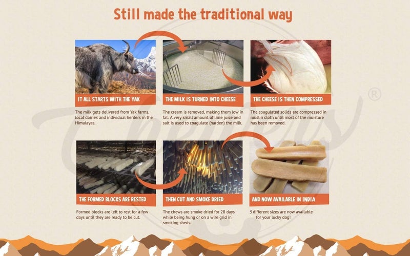 chewers Mountain Dog Chew, 100% Natural Himalayan Yak Milk Bone, Healthy & Vegetarian Treat for Small Dogs, 70 GMS - Image 3