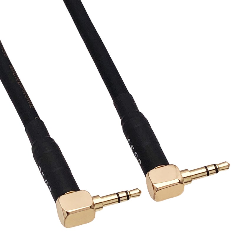CNCESS CESS-068 Short Audiophile Audio Cable 3.5mm TRS Right Angle Male to Male, 6 Inches - Image 5
