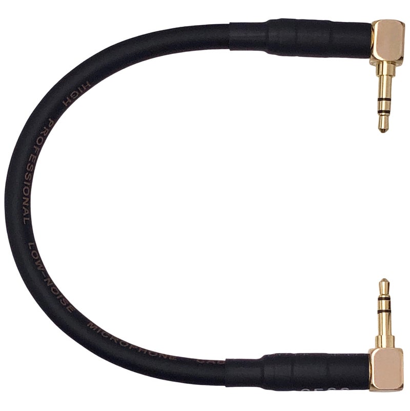 CNCESS CESS-068 Short Audiophile Audio Cable 3.5mm TRS Right Angle Male to Male, 6 Inches - Image 4